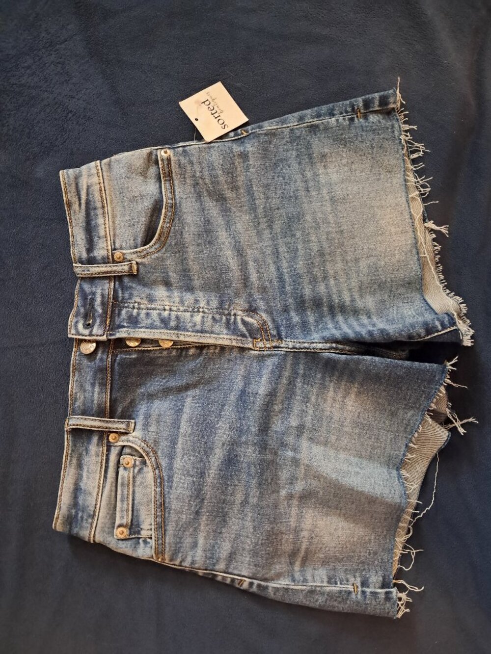 Daze Denim Shorts size 27 NWT button fly Bottom Line High Rise Vintage